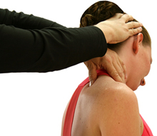 woman receiving physiotherapy treatment